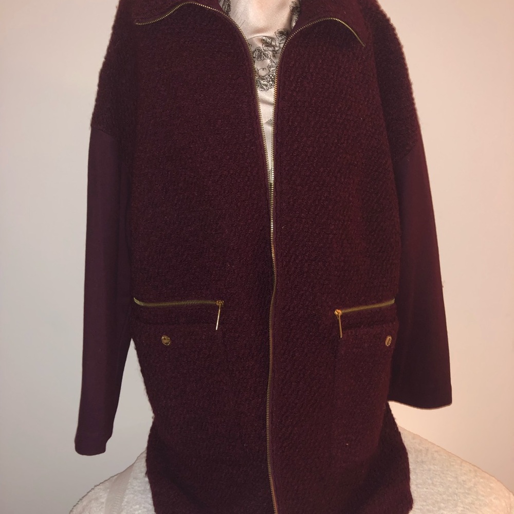 Michel Kors Wool Blend Woman Coat Lined S L zipper